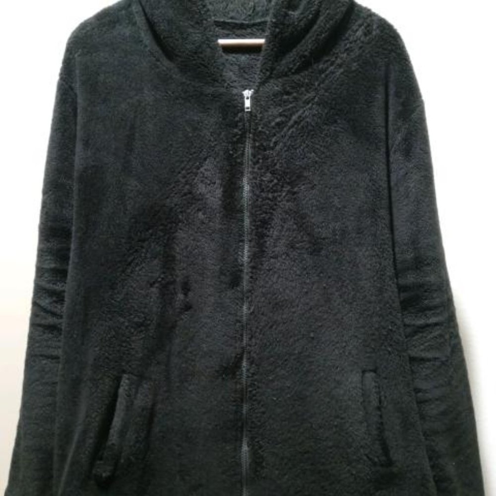 Fur Jacket w/Hood and Zipper Men Size Large (Used)